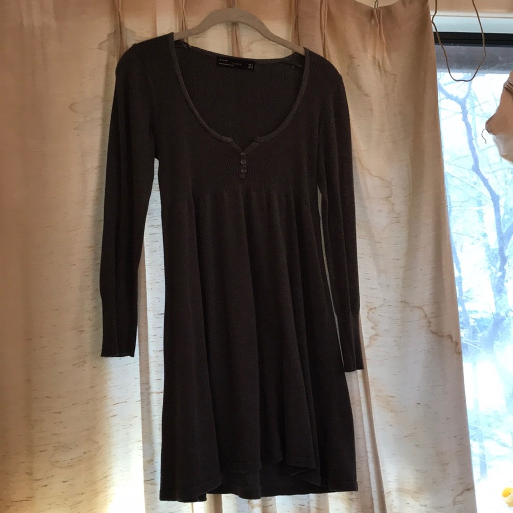 Gray sweater knit dress or tunic